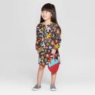Toddler Girls' A-line Dress - Cat & Jack Charcoal 12m, Girl's, Gray