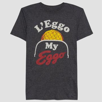 Target Men's Eggo L'eggo Short Sleeve Graphic T-shirt Charcoal Heather