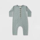 Q By Quincy Mae Baby Brushed Jersey Long Sleeve Jumpsuit - White