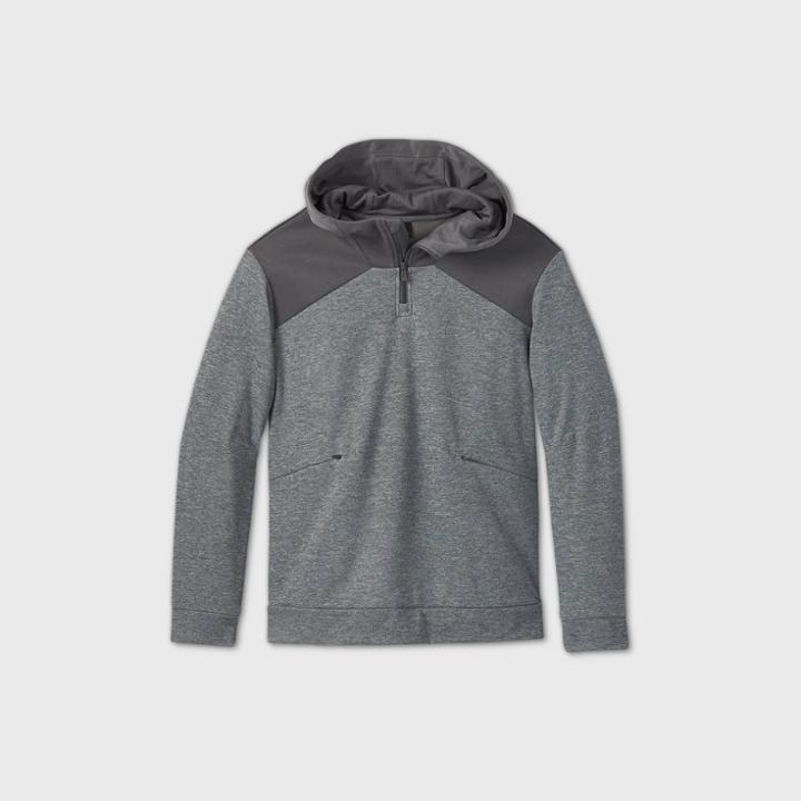 Boys' Tech Fleece Hoodie Sweatshirt - All In Motion Black Heather