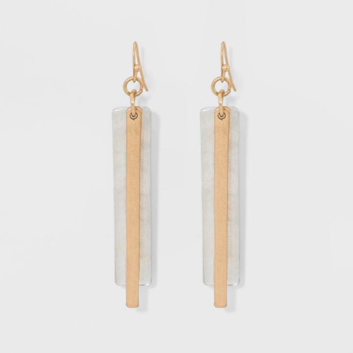 Target Long Linear Bars Drop Earrings - Universal Thread,