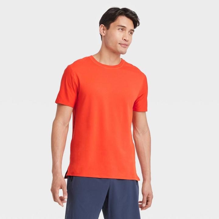 Men's Short Sleeve Performance T-shirt - All In Motion Light Orange