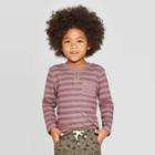 Toddler Boys' Specialty Rib Henley Long Sleeve T-shirt - Cat & Jack Burgundy 18m, Boy's, Red
