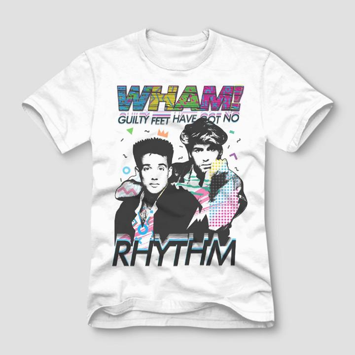 C-life Men's Wham! Short Sleeve Graphic T-shirt - White