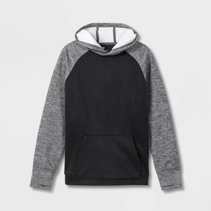 Boys' Tech Fleece Hooded Sweatshirt - All In Motion Black