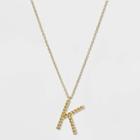 Sugarfix By Baublebar Initial K Pendant Necklace - Gold