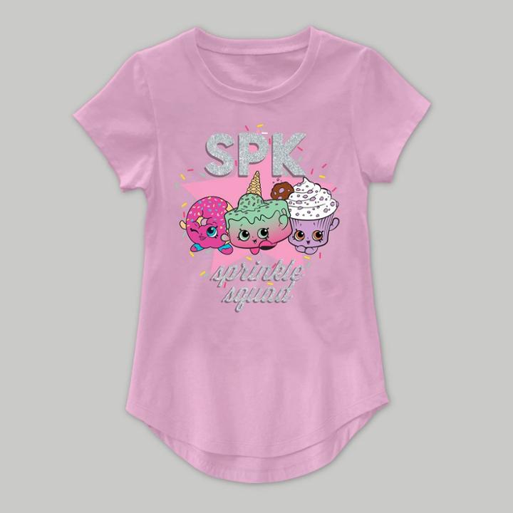 Girls' Shopkins Short Sleeve T-shirt - Pink