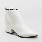 Women's Valerie Microsude City Ankle Fashion Boots - A New Day White