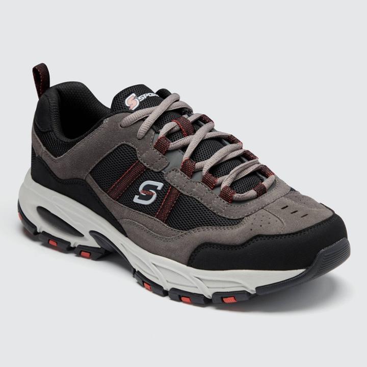 Men's S Sport By Skechers Jerald Wide Width Sneakers - Gray 10.5w, Men's, Size: 10.5 Wide, Orange Gray Black