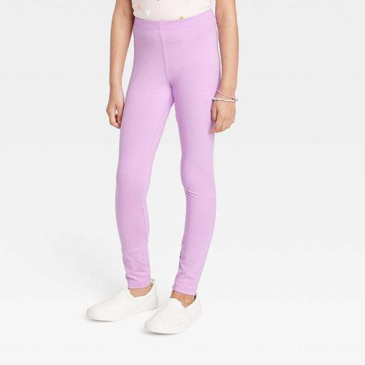 Girls' Leggings - Cat & Jack Violet Bulb Xs, Purple Bulb