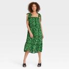 Women's Sleeveless Dress - Who What Wear Green Leopard Print