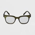 No Brand Adult Anti-fog Square Blue Light Filtering Square Glasses - Crystal Green