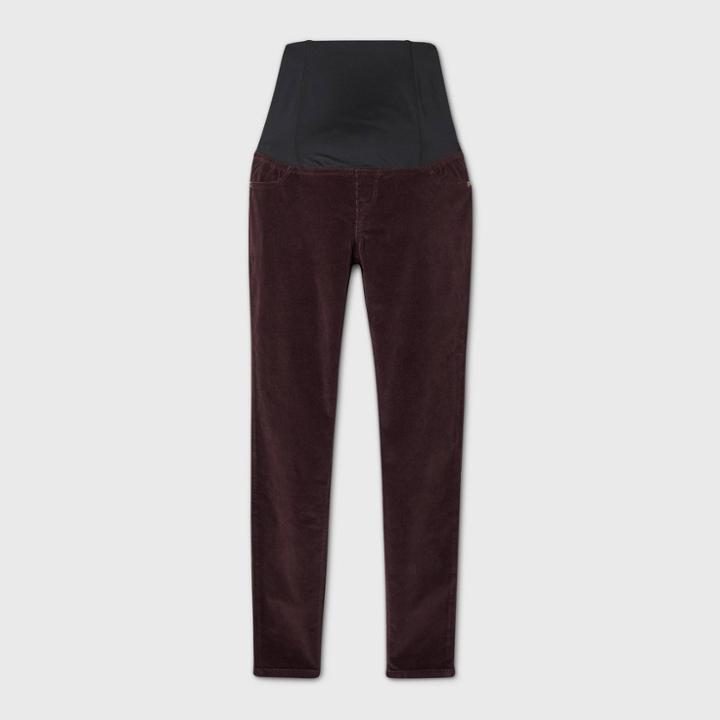 Maternity Crossover Panel Skinny Jeans - Isabel Maternity By Ingrid & Isabel Burgundy