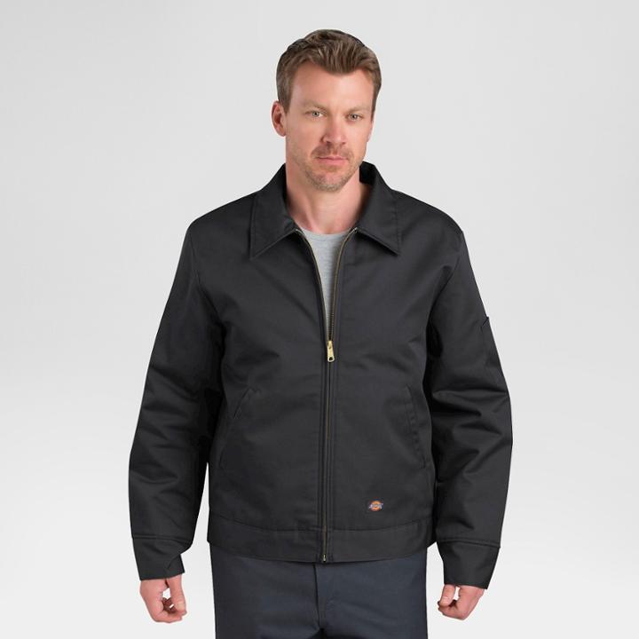 Dickies Men's Twill Insulated Eisenhower Jacket- Black