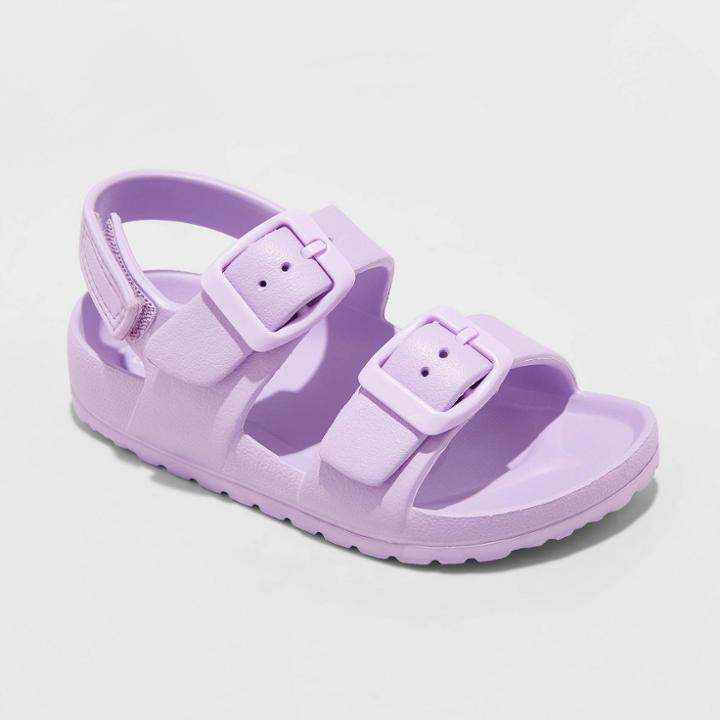 Toddler Girls' Ade Eva Footbed Sandals - Cat & Jack Purple 5, Toddler Girl's