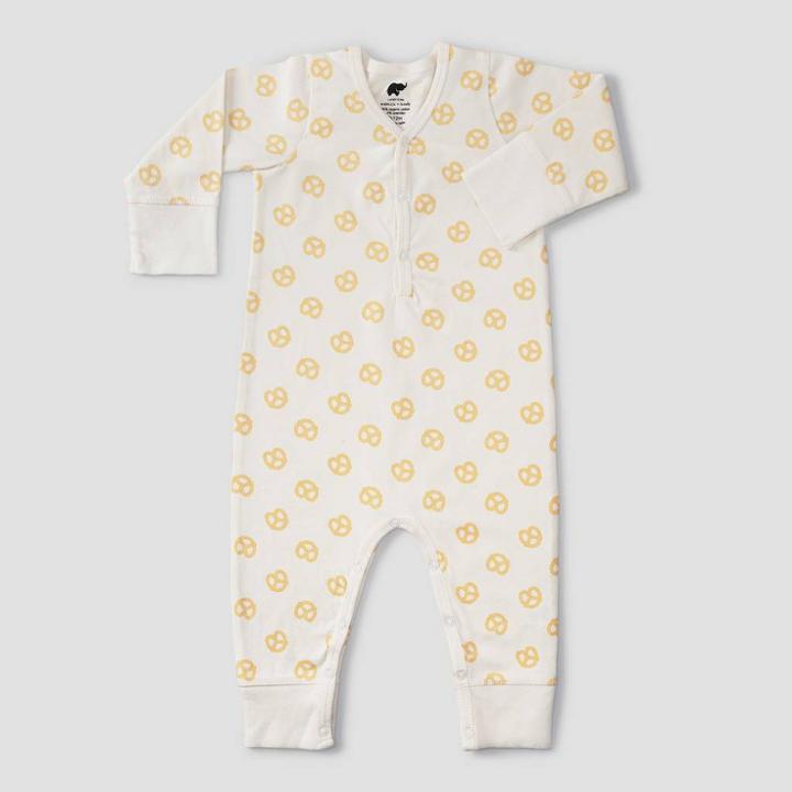 Layette By Monica + Andy Baby Pretzel Romper - Beige