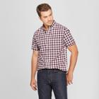 Men's Short Sleeve Poplin Button-down Shirt - Goodfellow & Co Brigadier Navy