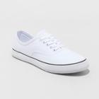 Women's Layla Lace-up Canvas Sneakers - A New Day White