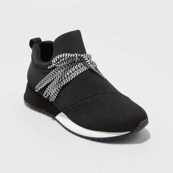 Women's Raquel Slip On Sneakers - A New Day Black