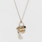 Target Women's Fashion Zodiac Sagittarius Charm Necklace - Gold, Bright Gold Zodiac Sign -
