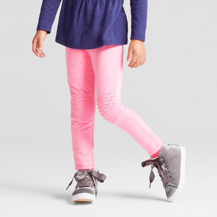 Toddler Girls' Knit Bottom Leggings Pants - Cat & Jack Pink