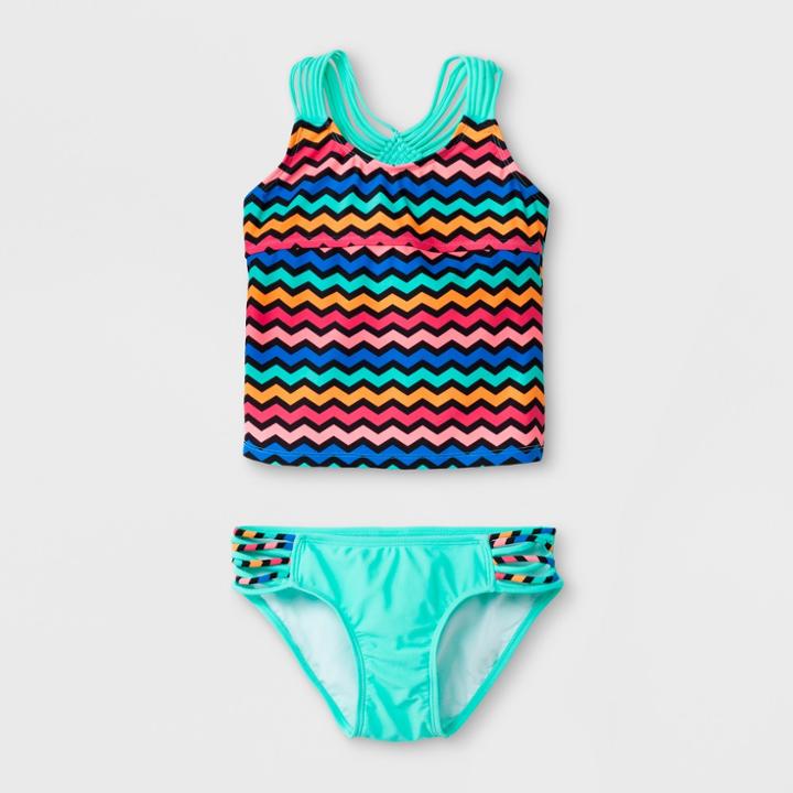 Malibu Dream Girl Girls' Get Ziggy With It Tankini Set - 14,