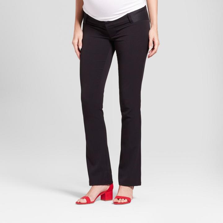 Maternity Inset Panel Bootcut Trouser - Isabel Maternity By Ingrid & Isabel Black