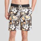 Men's 9 Floral Graphic Swim Shorts - Goodfellow & Co Black S, Men's, Size: