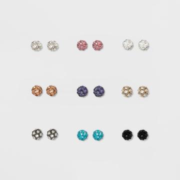 Target Nine Pack With Multi Color Fireballs Earring Set,