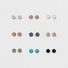 Target Nine Pack With Multi Color Fireballs Earring Set,