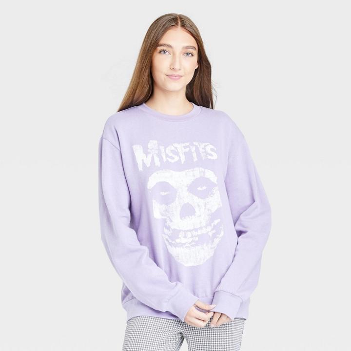 Merch Traffic Women's Misfits Graphic Sweatshirt - Purple