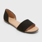 Women's Keira Two Piece Slide Sandals - A New Day Black