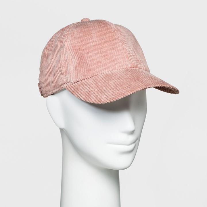 Women's Corduroy Baseball Hat - Universal Thread Blush