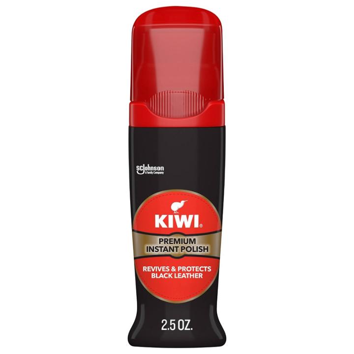 Kiwi Instant Shine And Protect Liquid Shoe Polish - 2.5 Oz (1 Bottle With Sponge Applicator)black