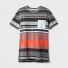 Boys' Short Sleeve Stripe T-shirt - Cat & Jack Aqua/gray