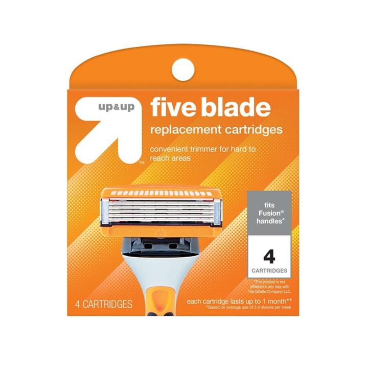 Men's Five Blade Fits Cartridges 4ct - Up&up ,