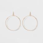 Textured Wire Hoop Drop Earrings - Universal Thread Gold
