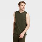 Men's Sleeveless Performance T-shirt - All In Motion Olive Green S, Men's, Size: Small, Green Green