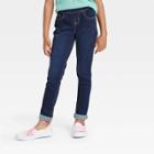 Girls' Mid-rise Pull-on Jeggings - Cat & Jack Dark Blue