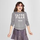 Grayson Social Girls' 'tacos Pizza Please' Long Sleeve Pullover - Charcoal Heather