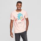 Men's Sonic The Hedgehog Short Sleeve Graphic T-shirt - Pink