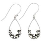Target Marcasite Open Work Teardrop Wire Earrings-sterling Silver, Girl's,