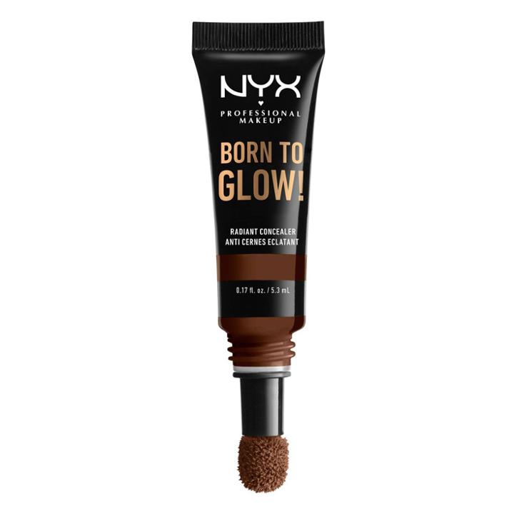 Nyx Professional Makeup Born To Glow Radiant Concealer - Deep Walnut - 0.17 Fl Oz, Deep Brown