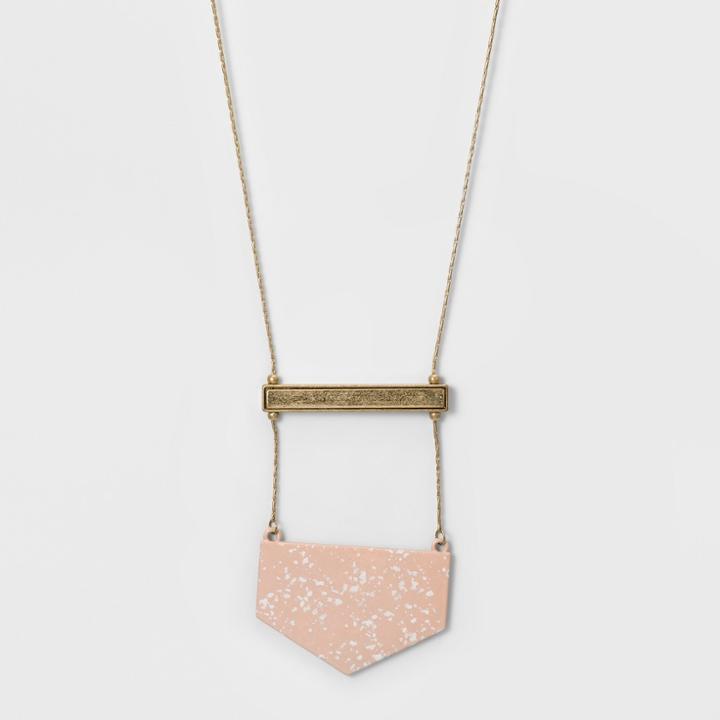 Sprayed Bar And Chevron Long Pendant Necklace - Universal Thread
