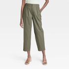 Women's High-rise Tapered Ankle Chino Pants - A New Day Olive