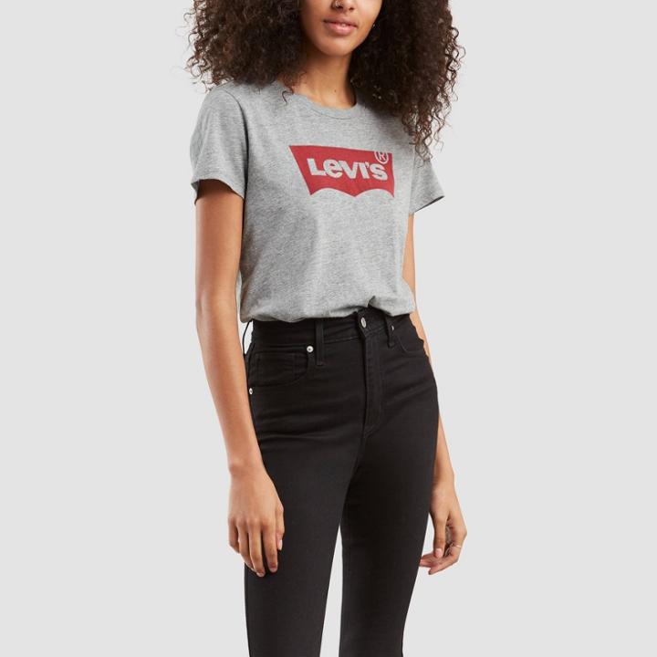 Petitelevi's Women's Perfect Logo Short Sleeve Crewneck T-shirt - Heather Gray Xs, Women's, Grey Grey
