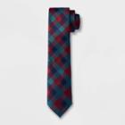 Men's Checkered Tie - Goodfellow & Co Teal Blue