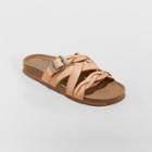 Women's Mad Love Pari Strappy Braid Footbed Sandals - Tan