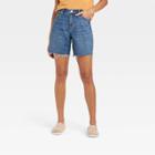 Women's High-rise Vintage Bermuda Jean Shorts - Universal Thread Medium Wash 00,