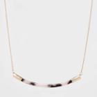 Half Moon Acrylic Necklace - A New Day Tortoise/blonde, Women's, Green/yellow